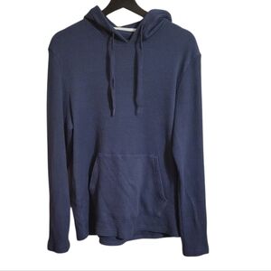 Rainforest Blue Waffle Knit Hooded Shirt